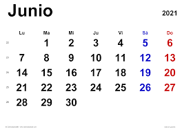 Incluye festivos locales, autonómicos y nacionales. Junio 2021 Calendario Con Festivos