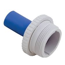 Hayward 1 1 2 In Mip Inlet Fitting Hydrostream With 1 In Rubber Nozzle In White Sp1420 Relief Valve