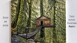 Tree House Forest Step By Step Acrylic Painting Pt 1 Colorbyfeliks Youtube Tree House Drawing Landscape Painting Tutorial Landscape Painting Lesson