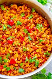 It's fast and easy to whip up in a. One Skillet Tex Mex Beef Mac Cheese Averie Cooks