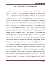 It is a shared vision for national unity and its principles should always be upheld and practised. Pdf Being A Good Malaysian Challenges And Suggestions Putra Firdaus Academia Edu