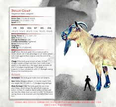 This alien goat can be unlocked by collecting all golden goats. Bully Goat Cr16 Beast Lore The Perfect Mount For A Frost Giant Bbeg Unearthedarcana