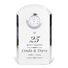 You can get creative if you are trying to stick to tradition. Personalised 25th Silver Wedding Anniversary Clock Personalised Gifts The Present Season