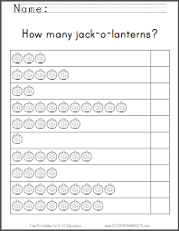 Jack O Lanterns Halloween Counting Worksheet Student Handouts Counting Worksheets For Kindergarten Counting Worksheets Counting Kindergarten