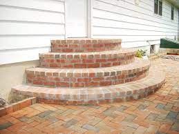 Half Round Steps Brick Steps Front Door Steps Front Porch Steps
