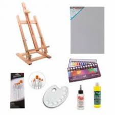 Tuval, şövale, yağlı boya fırçaları, resim yağı, keten yağı, terebentin, spatula, palet, yağlı boya resim örneğin; Yagli Boya Nasil Yapilir Hobidunya Blog