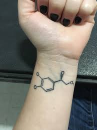 My Adrenaline Molecule I Got It Around Thanksgiving And I Love How Simple It Is Done By Patrick Madden At Euro Tattoo I Tattoos Molecule Tattoo Prison Tattoos