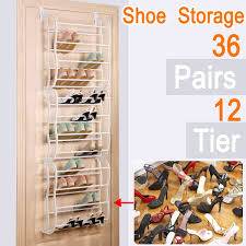 Shoe racks are used to store shoes in a compact place such that they are easy to pick as and when required. 36 Pair Over The Door Shoerack Cherry Households