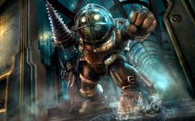 Bioshock 2 Big Daddy Fanart Wallpaper 1440x900 Bioshock Little Sister Big Daddy Water Fan Art Background Download Widescreen Picture Image Wallpa Jeux De Xbox 360 Bioshock Jeux Video