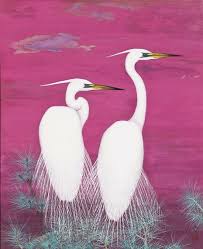 The green heron (butorides virescens) is a small heron of north and central america. Lee Sookja White Heron 1977 Mutualart