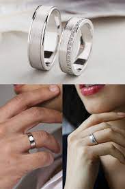 His And Hers Wedding Bands Made Of 14k Gold With Diamonds Etsy White Gold Wedding Rings Gold Wedding Rings Wedding Rings Sets His And Hers