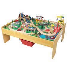 Simplay3 carry and go durable track table for toy cars, trucks, and trains. Adventure Town Railway Train Set Table With Ez Kraft Assembly Toys R Us Canada