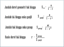 Divergen (deret divergen) syaratnya atau artinya jumlah sampai tak. Contoh Soal Barisan Dan Deret Geometri