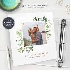 Wedding Planner Binder With Printable Planner Pages Etsy Wedding Planner Printables Wedding Planner Binder Personalized Wedding Planner
