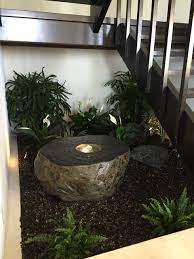 A zen garden uses natural elements to help create a calming and peaceful place for meditative thought and contemplation. Indoor Zen Garden Modern Treppen Los Angeles Von Mystic Water Gardens Houzz