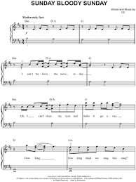 Tutto il contenuto si intende esclusivamente a uso didattico, di studio e di ricerca. U2 Sunday Bloody Sunday Sheet Music Easy Piano In B Minor Download Print Sku Mn0102966