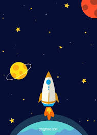 Color Cartoon Hand Drawn Rocket Cosmic Background In 2020 Rocket Cartoon Colorful Backgrounds Planet Colors