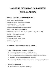 Read 7 reviews from the world's largest community for readers. Saidatina Fatimah Az Zahra Puteri Rasulullah Saw