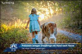 Oder wir lernen viel deutsch. Mal Eben Gassi Gegangen Polizisten Bringen Dreijahrige Mit Hund Nach Hause Polizist Mensch