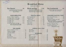 Holiday Inn Breakfast Menu 1968 Vintage Menu Breakfast Menu Menu Restaurant