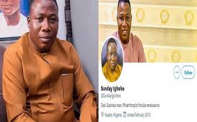 Violence broke out in igangan, ibarapa, on friday when yoruba activist, sunday adeyemo, popularly known as sunday igboho, alongside his followers, stormed the fulani settlement in the ancient town to eject seriki fulani, salihu abdukadir, and herdsmen accused of perpetrating. Sunday Igboho Disowns Twitter Facebook Accounts Naija News 247