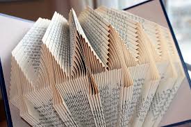 Alternatively you could use a book with blank paper to create the same effect, or even color. Upcycle Book Folding Free Patterns The Refab Diaries