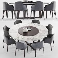 Poliform Grace Chair Concorde Round Table Round Dining Room Table Dining Room Contemporary Dining Room Design Modern