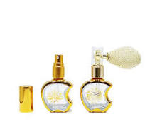 High-End Golden Transparent Apple-Shaped 10ml Portable Perfume Spray Glass  Bottle