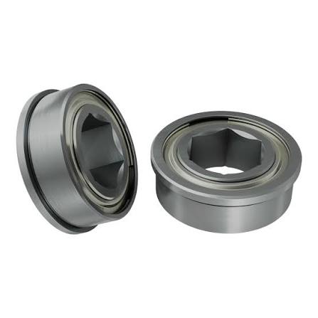 1611 Series Flanged Ball Bearing (8mm REX® ID x 14mm OD, 5mm Thickness) - 2  Pack - goBILDA®