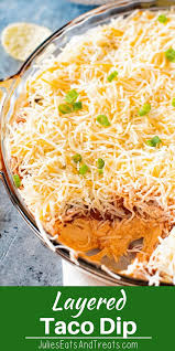 Quick And Easy Meatless Taco Dip That Is Ready In 5 Minutes This Easy Taco Dip Is Packed With Flavor And Th Layered Taco Dip Taco Dip Easy Layered Dip Recipes