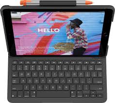 Logitech Slim Folio Keyboard Case For Apple Ipad 7th And 8th Generation Graphite 920 009473 Best Buy