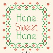 Home Sweet Home Cross Stitch Vector Vector Free Download