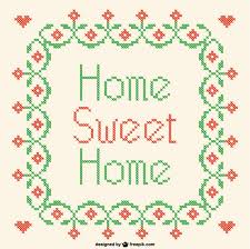 home sweet home cross stitch vector vector free download