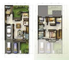 Lingkar Warna 16 Denah Rumah Minimalis Ukuran 9x18 Meter 5 Kamar Tidur 2 Lantai Tampak Depan