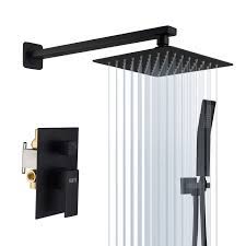 We did not find results for: Gusite Matte Black Rain Shower System Shower Faucet Set Complete With 8 Square Rain Shower Head And Handheld Shower Bathroom Rain Mixer Shower Combo Set Rough In Valve Body And Trim Included