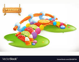 Bridge Of Candies Sweet Land Fruit Candy 3d Icon Vector Image On Vectorstock Candy Images 3d Icons Vector