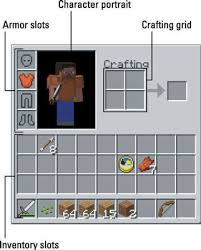 This will put it in your inventory, and destroy the ingredients in the crafting area. Using The Minecraft Inventory And Crafting Grid Dummies