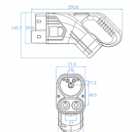 150A CCS Combo 2 DC Charging Connector