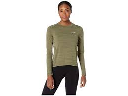 Nike Miler Slub Lx Long Sleeve Top Olive Canvas Heather Women S Clothing Up Your Game With Nike And The Miler Slu Long Sleeve Tops Clothes Clearance Clothes