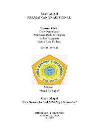 Antara permainan tradisional yang terkenal di malaysia termasuklah permainan congkak, permainan wau, permainan gasing, permainan batu seremban dan sepak raga. Doc Makalah Permainan Tradisional Dany Pamungkas Ii Academia Edu
