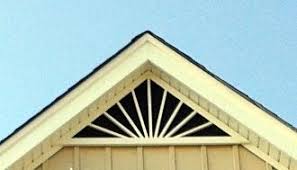5 12 Pitch Sunburst 24 X 5 Triangle Gable Vent 1 Gable Vents Exterior Decor House Exterior