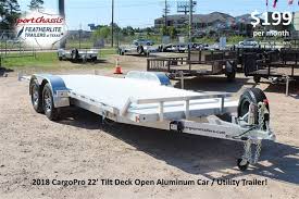 Family owned and operated since 1993. 2018 Cargo Pro 22 Open Car Trailer With Manual Tilt