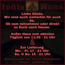 Es existiert auch ein separater raucherbereich. India Haus Restaurant Hildesheim Restaurantbewertungen