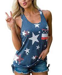 4th of july heart & fire works women's rhinestone tank top it comes with a removable star charm or choose a charm from the 2nd picture teesgobling 5 out of 5 stars (2,643) $ 26.99. 4th Of July Women S American Flag Camo Tank Tops Sleeveless Stripes Patriotic T Shirts