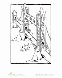 Color Tower Bridge Worksheet Education Com Stem Projects For Kids Tower Bridge Social Studies Worksheets