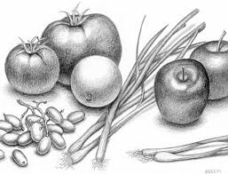 Shoes and jewellery week 8: Still Life Fruit Still Life Pencil Shading Drawing Novocom Top