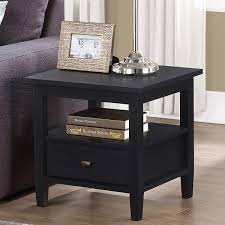 From the living room, family room to the entryway, this console table is a great way to gain storage and display your. Simpli Home Warm Black Shaker End Table