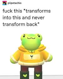 Black And Yellow Frog Animal Crossing Pin By Alexa Amaya On My Stuff In 2020 Frog Meme Cute Frogs Cute Memes