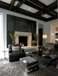 54 Masculine Living Room Design Ideas Black Living Room Contemporary Living Room House Interior