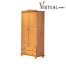 Armario 2 Puertas Pino Color Miel Amazon Es Hogar Armarios Colores Puertas